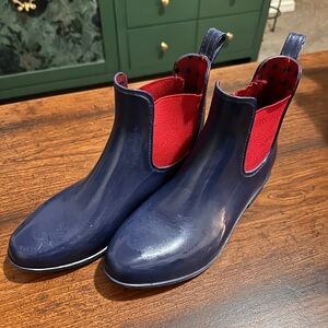 Ralph Lauren Navy and Red Women's Chelsea Boots